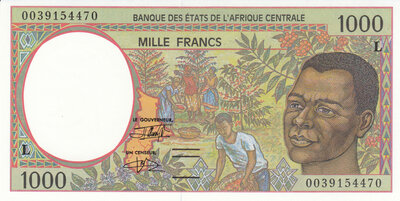 CENTRAL AFRICAN STATES P.402Lg - 1000 Francs 2000 UNC