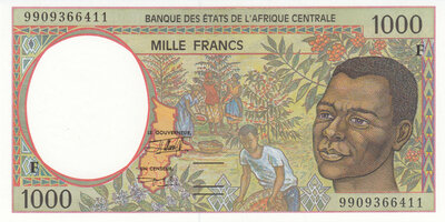 CENTRAL AFRICAN STATES P.302Ff - 1000 Francs 1999 UNC