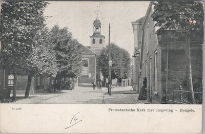 HENGELO - Protestantsche Kerk met omgeving