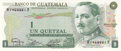 GUATEMALA P.59c - 1 Quetzal 1983 UNC