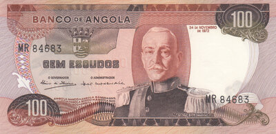 ANGOLA P.101 - 100 Escudos 1972 UNC