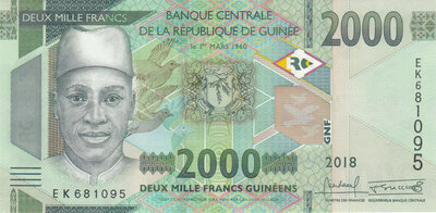 GUINEA P.48A - 2000 Francs 2018 Pick 48A UNC