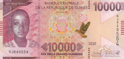 GUINEA P.49Ab - 10.000 Francs 2020 UNC