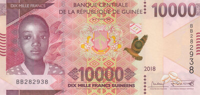 GUINEA P.49A - 10.000 Francs 2018 UNC