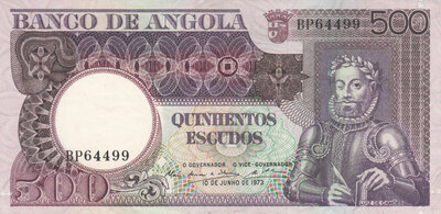 ANGOLA P.107 - 500 Escudos 1973 XF