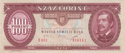HUNGARY P.174c - 100 Forint 1995 XF