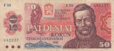 CZECHOSLOVAKIA P.96a - 50 Korun 1987 Fine