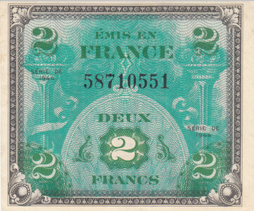 FRANCE P.114a - 2 Francs 1944 AU