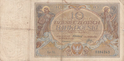 POLAND P.69 - 10 Zlotych 1929 Fine
