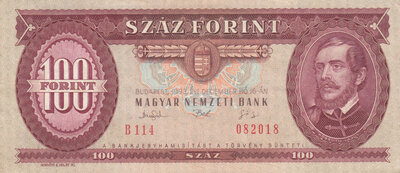 HUNGARY P.174a - 100 Forint 1992 VF