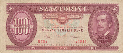 HUNGARY P.171g - 100 Forint 1984 VF