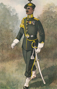 MILITAIR - Garderegiment Jagers. Ceremoniële tenue Adjudant-onderofficier-vaandeldrager