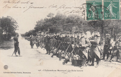 MILITAIR - L'Infanterie en Manouvre - La Halte horaire