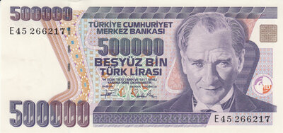 TURKEY P.208c - 500.000 Lira L.1970 (1993) UNC