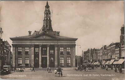 GRONINGEN - Korenbeurs met Toren, Vischmarkt