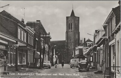 S HEER - ARENDSKERKE - Dorpsstraat met Ned. Herv. Kerk