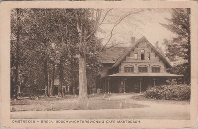 GINNEKEN - Omstr. Breda. Boschwachterswoning Cafe Mastbosch