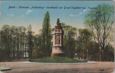 BREDA - Plantsoen Valkenberg standbeeld van Graaf Engelbert van Nassau