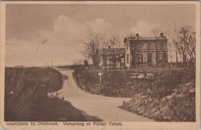 OLDEBROEK - Legerplaats bij Oldebroek. Viersprong en Militair Tehuis