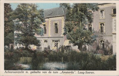 LAAG-SOEREN - Achteraanzicht m. gedeelte van de tuin Amsterda