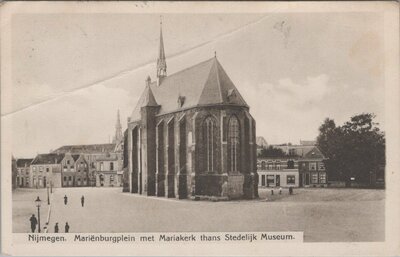 NIJMEGEN - Mariënburgplein met Mariakerk thans Stedelijk Museum