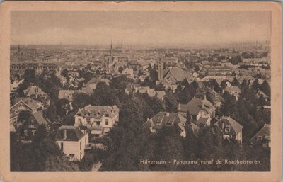 HILVERSUM - Panorama vanaf de Raadhuistoren