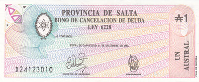 ARGENTINA PS.2612e - 1 Austral 1987 UNC