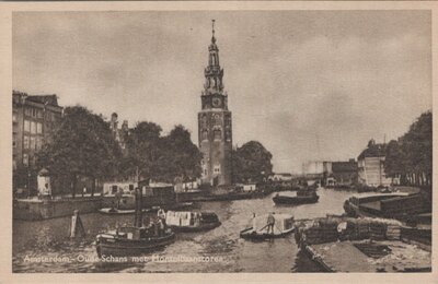 AMSTERDAM - Oude Schans met Montelbaanstoren