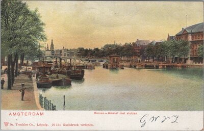 AMSTERDAM - Binnen - Amstel met sluizen