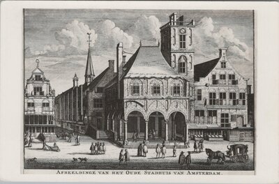 AMSTERDAM - Afbeeldinge van het Oude Stadhuis van Amsterdam