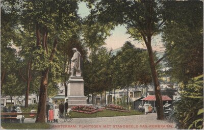 AMSTERDAM - Plantsoen met Standbeeld van Rembrandt