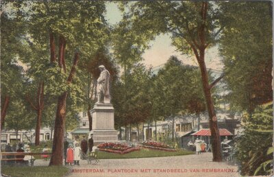 AMSTERDAM - Plantsoen met Standbeeld van Rembrandt