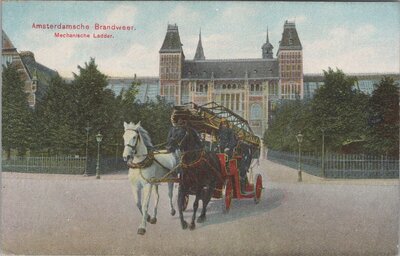 AMSTERDAM - Amsterdamsche Brandweer. Mechanische Ladder