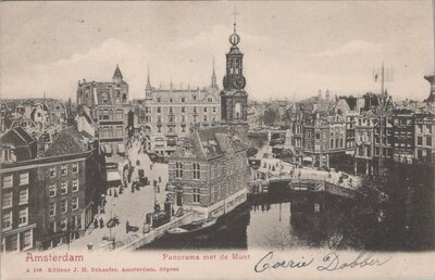 AMSTERDAM - Panorama met de Munt