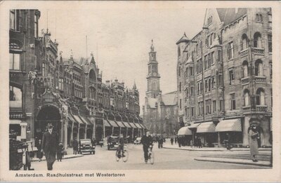 AMSTERDAM - Raadhuisstraat met Westertoren