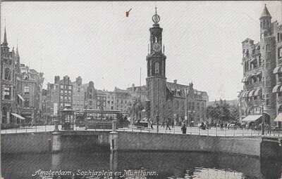 AMSTERDAM - Sophiaplein en Munttoren