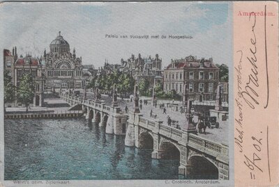 AMSTERDAM - Paleis van Volksvlijt met de Hoogesluis