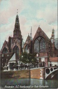 AMSTERDAM - O. Z. Voorburgwal en Oude Kerksplein