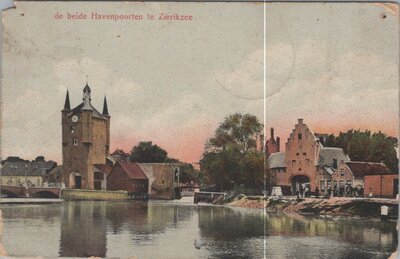 ZIERIKZEE - de beide Havenpoorten te Zierikzee