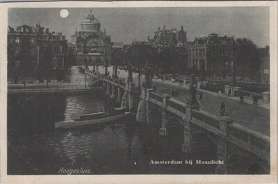 AMSTERDAM - bij Maanlicht. Hoogesluis