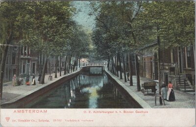 AMSTERDAM - O. Z. Achterburgwal b. h. Binnen Gasthuis