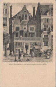 AMSTERDAM - Rokin hoek Kalfsvelsteeg te Amsterdam in 1796