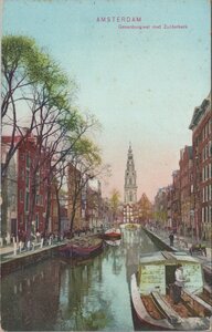 AMSTERDAM - Groenburgwal met Zuiderkerk