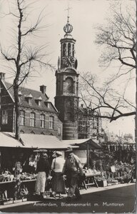 AMSTERDAM - Bloemenmarkt m. Munttoren