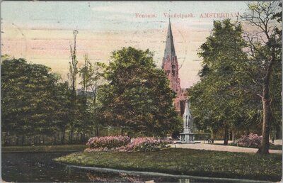 AMSTERDAM - Fontein. Vondelpark