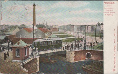 AMSTERDAM - Tram Amsterdam - Haarlem over de groote Klapbrug