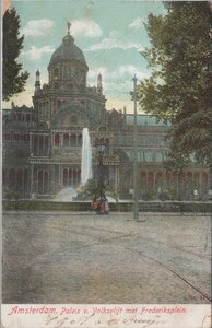 AMSTERDAM - Paleis v. Volksvlijt met Frederiksplein
