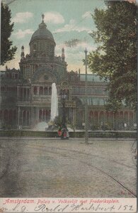 AMSTERDAM - Paleis v. Volksvlijt met Frederiksplein