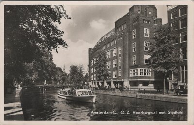 AMSTERDAM - O. Z. Voorburgwal met Stadhuis
