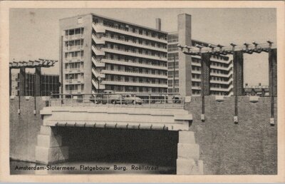 AMSTERDAM - SLOTERMEER - Flatgebouw Burg. Roëllstraat